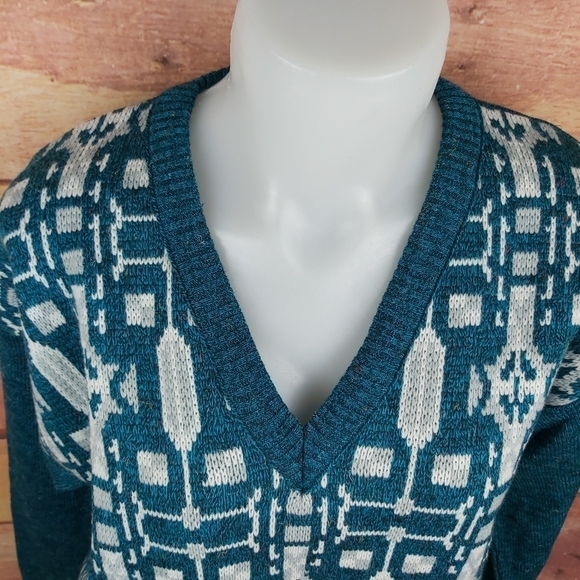 VINTAGE grandpa Dad woolblend knitted sweater - Picture 4 of 9